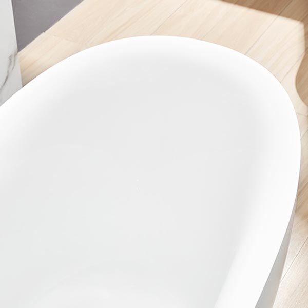 Modern Oval Acrylic Bathtub Home Freestanding Bath Tub in White