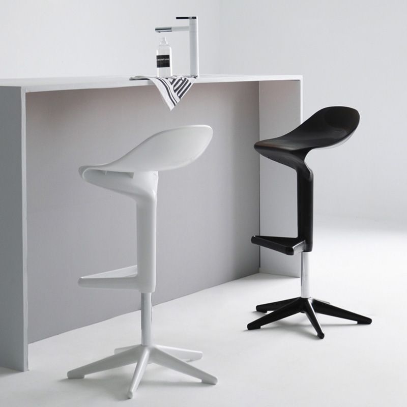 Industrial Bar-stool Adjustable Leather Counter Bar Stool with Metal Legs