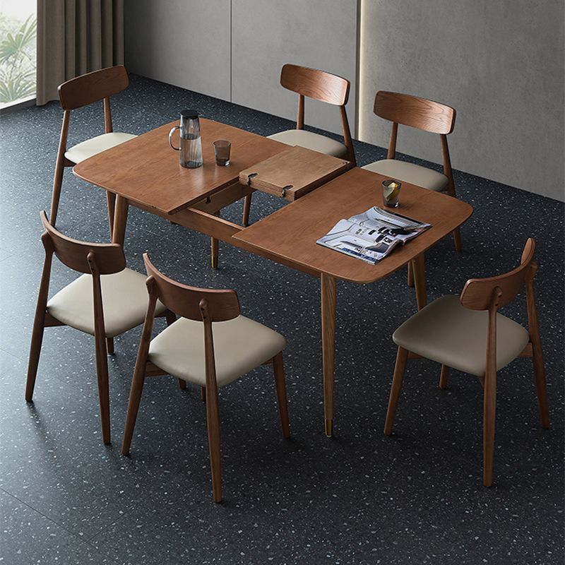 Hedendaagse houten eetkamerstoel Open Back Dining Side Chair (set van 2)