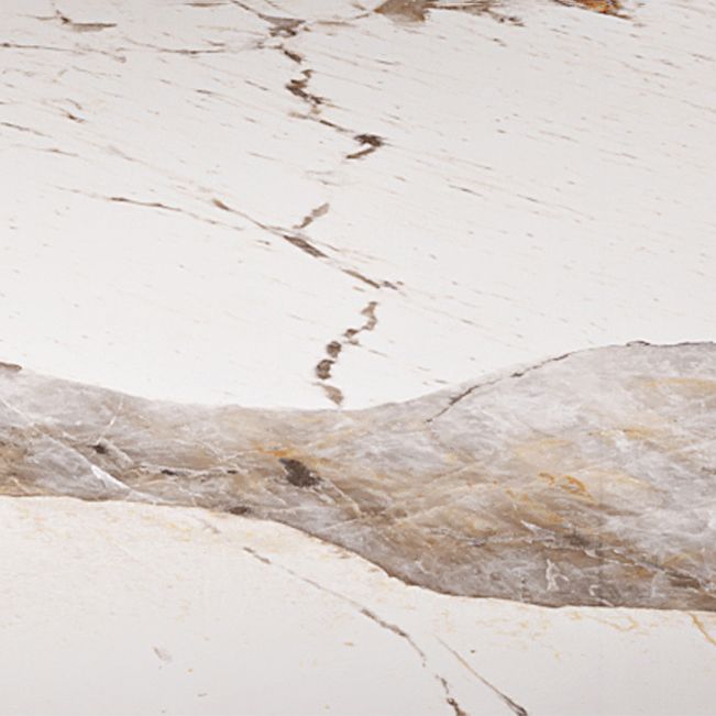 Modern de mesa de piedra sinterizada de 5/7 con mesa de comedor de mesa rectangular con sillas de cuero de tela