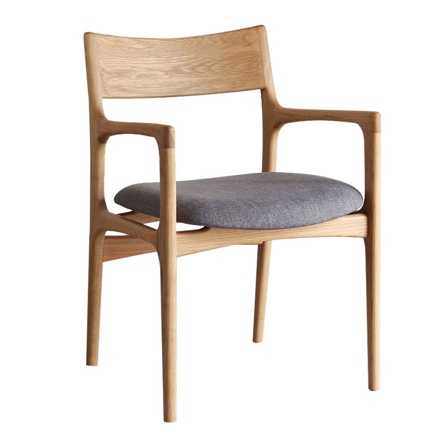 Silla de madera de fresno de estilo tradicional, sillones con respaldo abierto para cocina y comedor