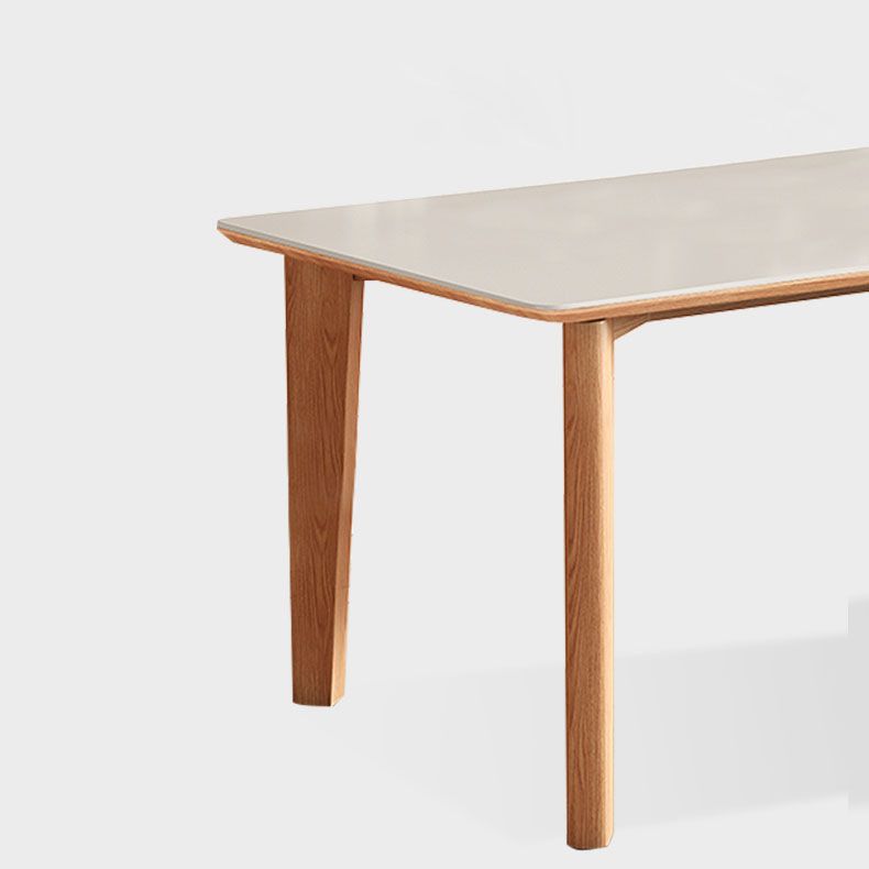 Modern 4 Legs Dining Table Rectangle Dining Table for Kitchen