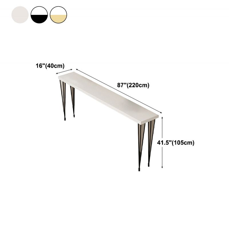 White Modern Style Bar Table in Wood and Iron Bar Table Indoor Bar Table