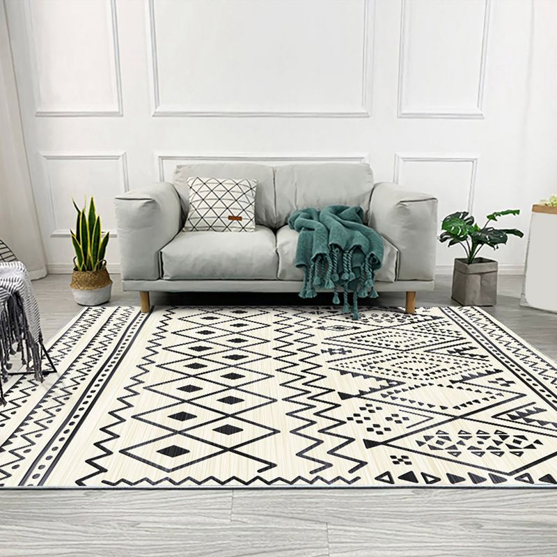 Zuidwestelijke woonkamer vloerkleed multi-kleuren geo-patroon tapijt Anti-slip huisdiervriendelijk wasbaar winderbaar binnenkapper