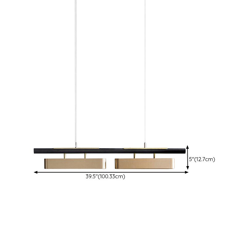 Modern Kitchen Pendant Lights Stainless Steel Island Light in Black and Gold