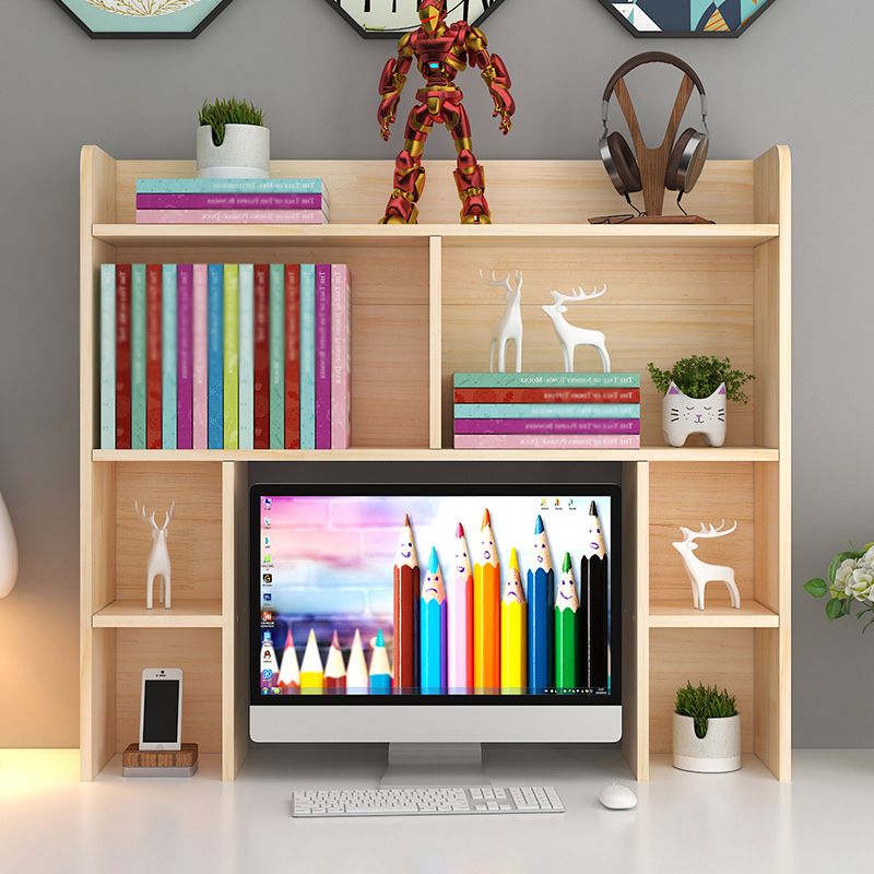 Skandinavischer geschlossener geometrischer Bücherregal natürlicher Kiefernholzbuchhandel