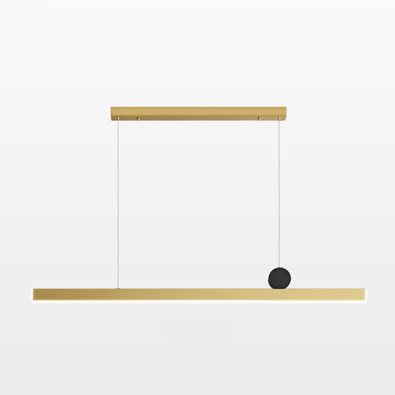 Zeitgenössischer Stil linearer Form Island Light Metal One Light Island Lighting