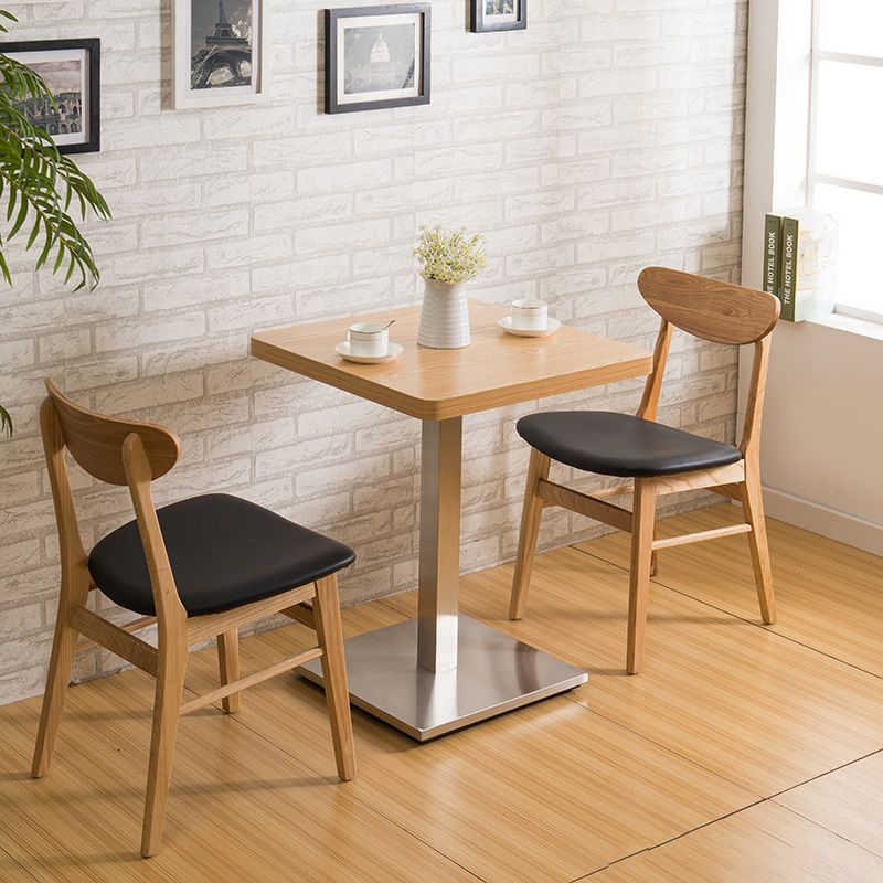 Industriële stijl eettafel Home Keuken Dinner Meubels met metalen basis, 23,6 "L x 23,6" W x 29.5 "H H
