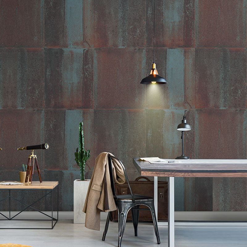 Dark Color Brushstroke Wallpaper Abstract Industrial Moisture Resistant Wall Art for Dining Room