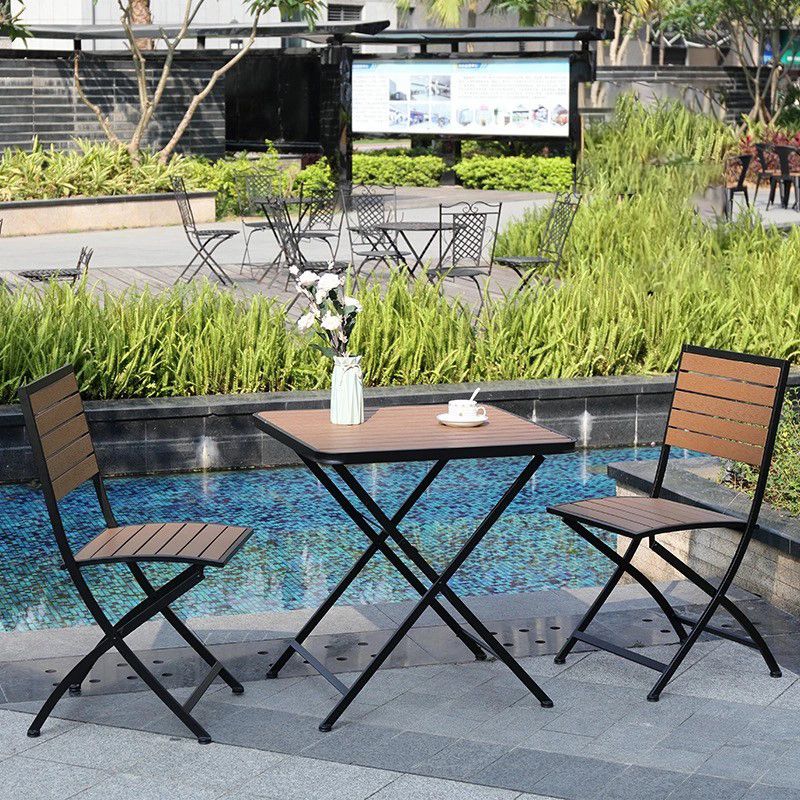 Metal Patio Dining Chair Modern Armless Outdoors Dining Chairs