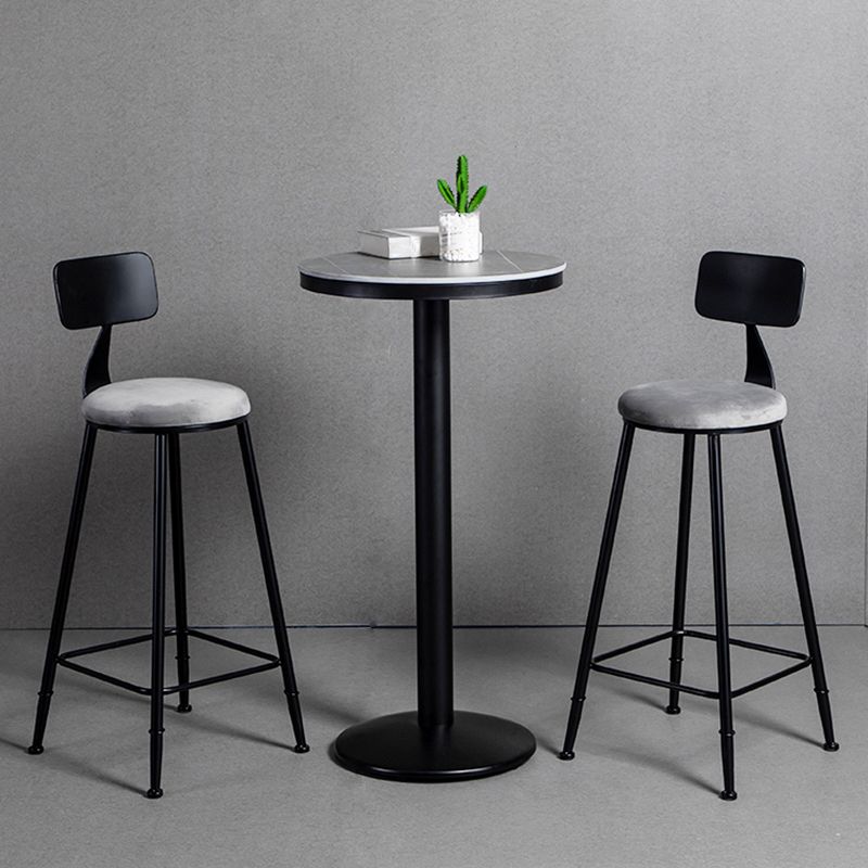Industrial 1/2/3 Pieces Round Bar Table Set Sintered Stone Bistro Set