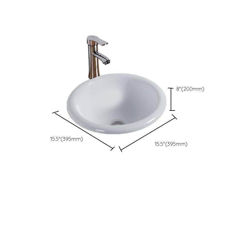 Modern Style Bathroom Sink Oval Porcelain Undermount Bathroom Sink
