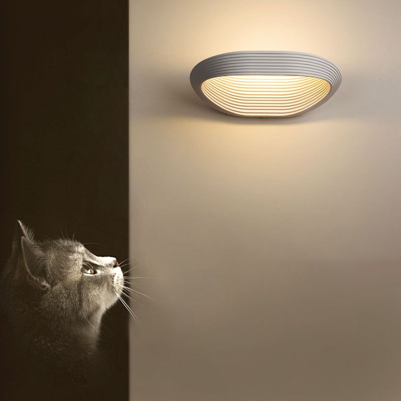 Nordic Style Minimalism LED Wall Lamp Creative Layered Metal Shaped Home Decorative Sconce Light for Bedroom