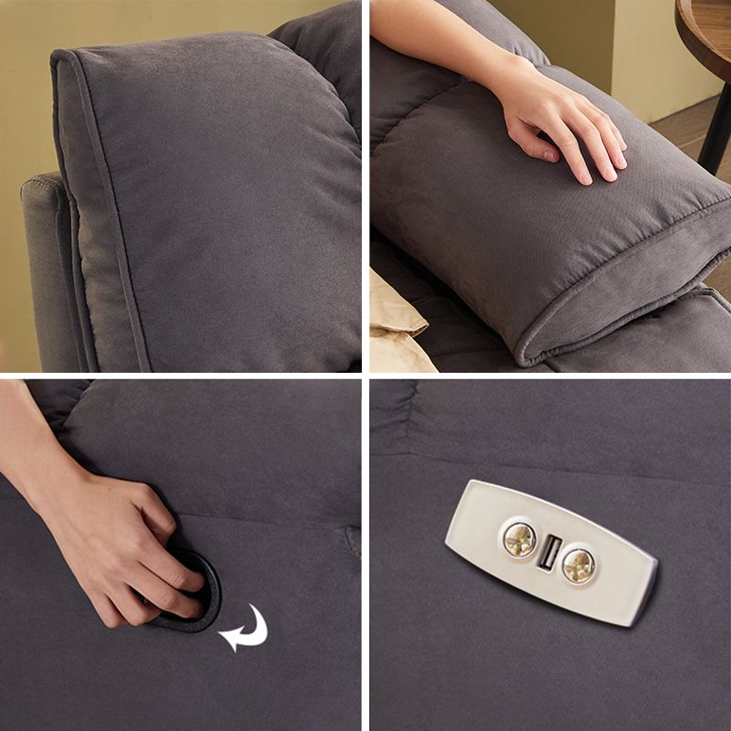Traditional Fabric Reclining Chair Manual Rocking Recliner with Independent Foot