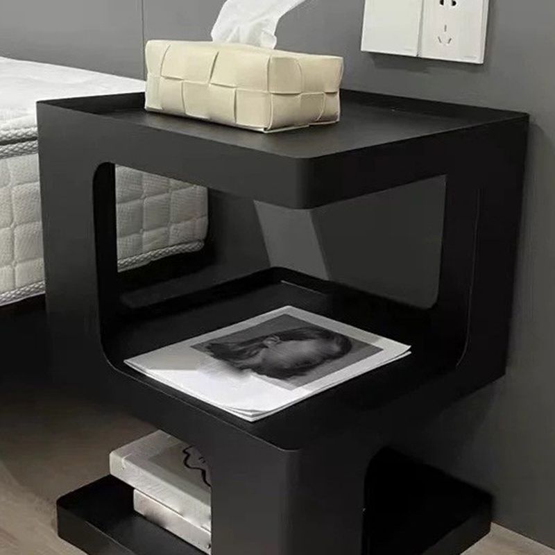 21.7" Tall Block End Table 3-Tier Metal Accent Side Table for Living Room