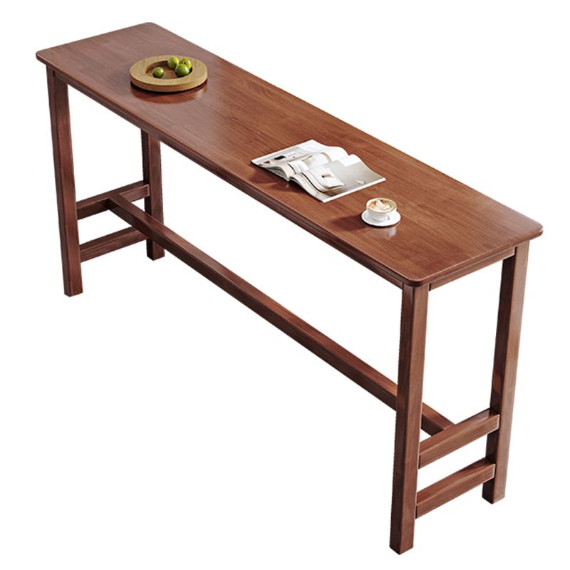 Modern Rectangle Bistro Bar Table Solid Wood Bar Table for Home