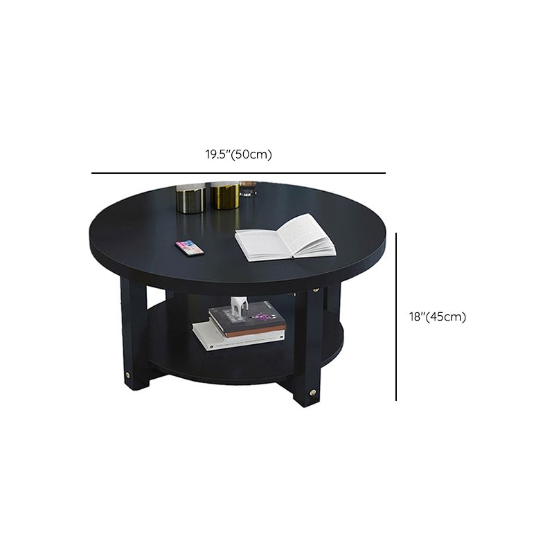 Wood Single Coffee Table No Distressing Coffee Table with Shelf