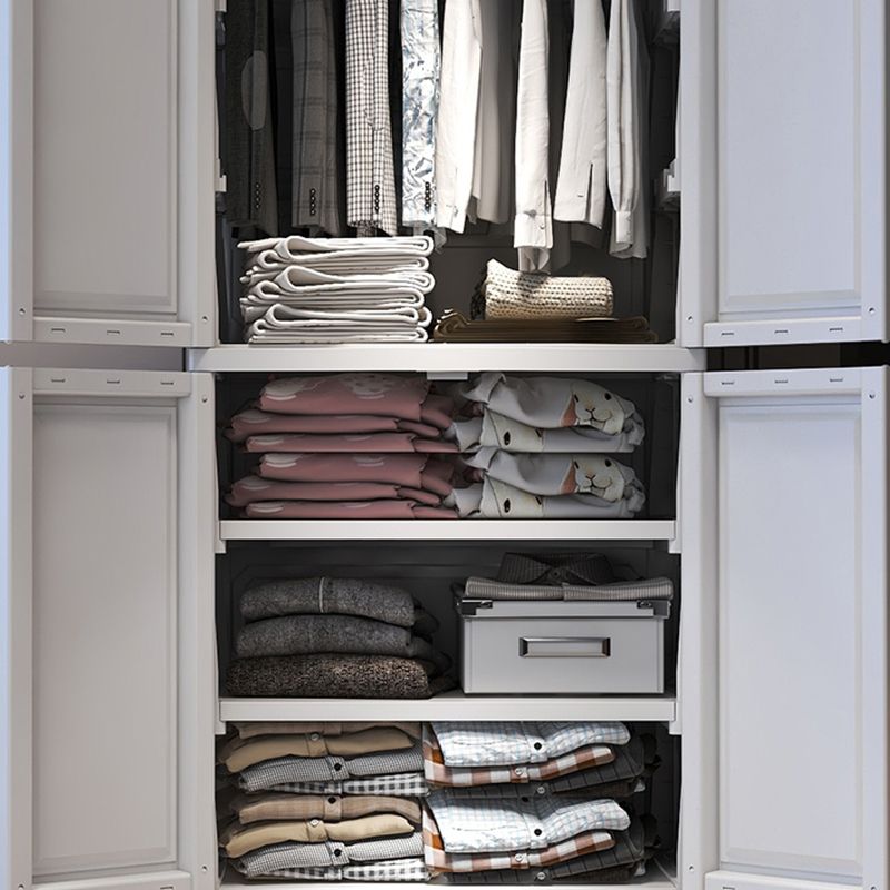 Contemporary Freestanding Wardrobe Plastic Multifunctional Wardrobe