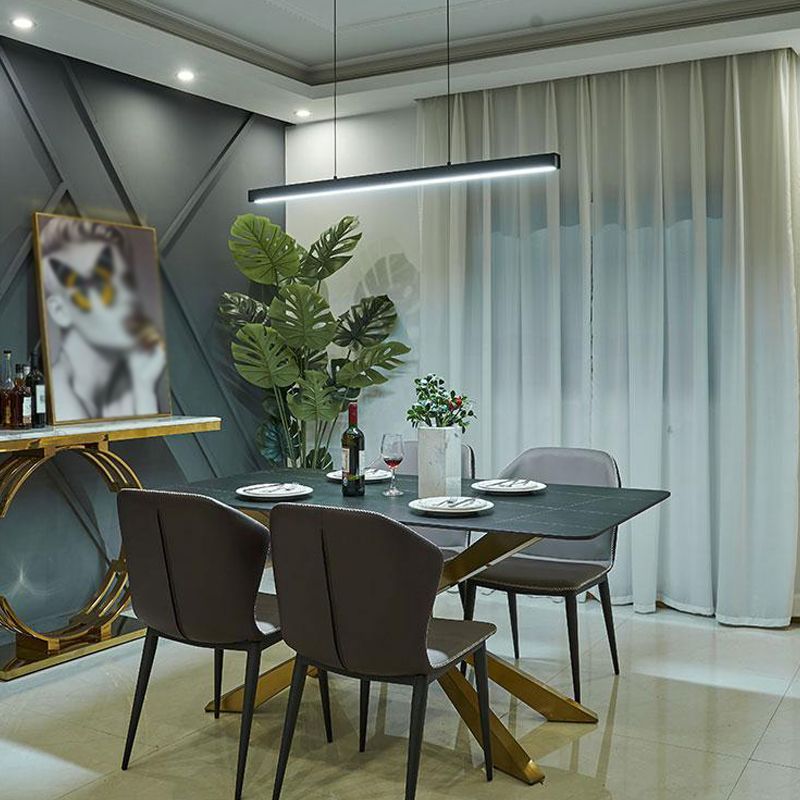 Lámpara de lámpara de techo nórdica LED moderno Luz lineal largo para comedor para comedor