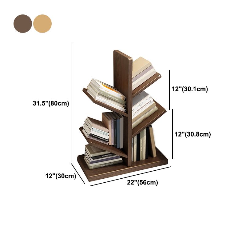 Modern Style Open Bookshelf Solid Wood Shelf Bookcase for Home