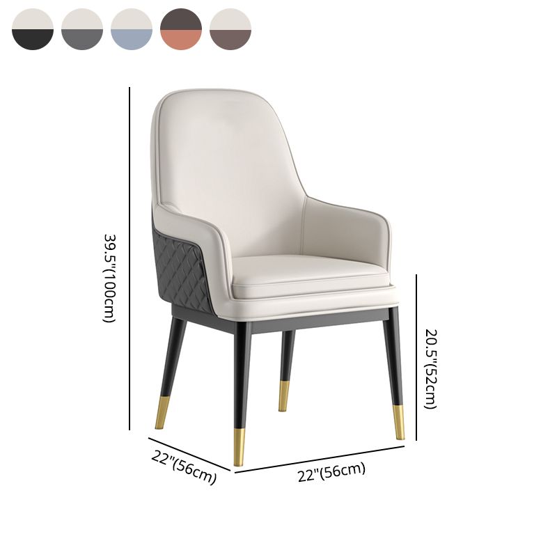 Silla de comedor de metal de estilo nórdico, silla de comedor con brazo Parsons, sillas laterales