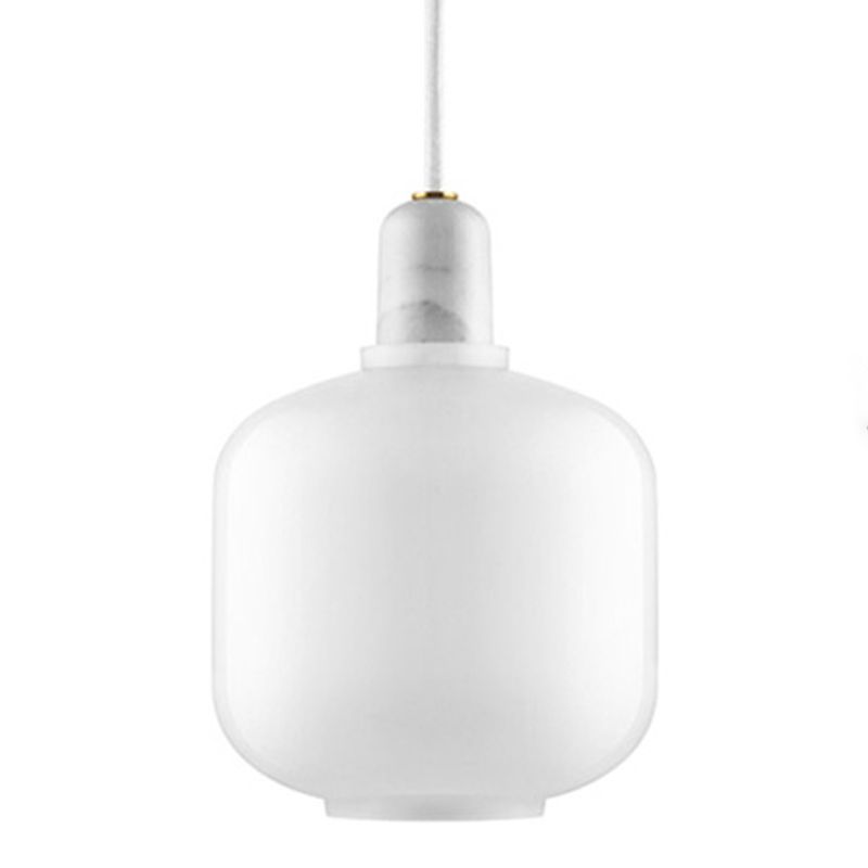 Moderner künstlerischer Stil Single Hanging Lampe Marmor Geometrische Anhänger Licht mit Glasschatten