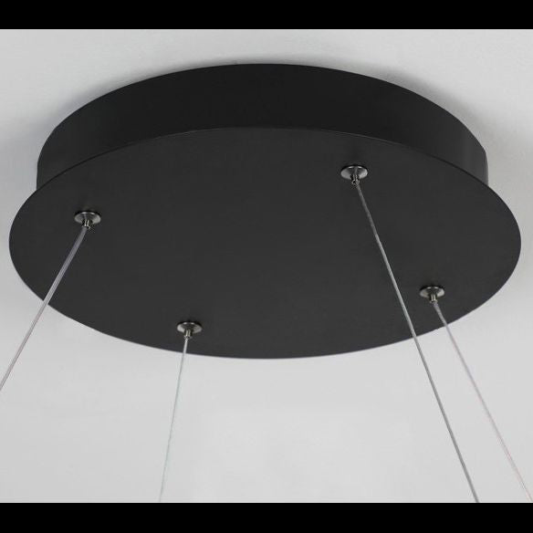 Contemporary Symmetrical Curves Chandelier Lights Aluminum Pendant Ceiling Lights for Living Room