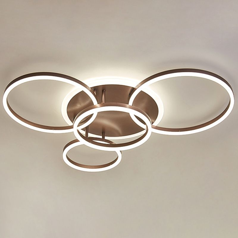 Circle Flush Mount Light Fixtures Ultra-Contemporary Metal Ceiling Light Fixtures for Living Room