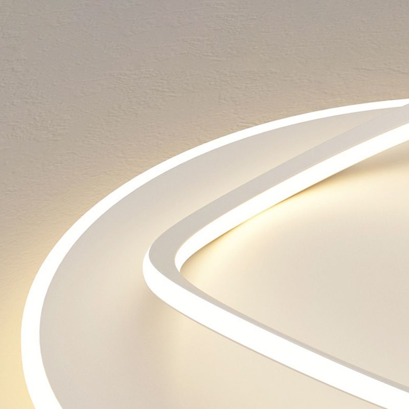 Contemporary Flush Mount Lighting LED White Ceiling Light for Bathroom