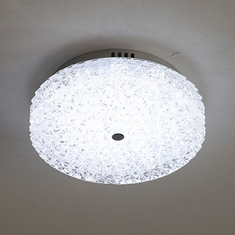 Modern LED Ceiling Mount Light Close to Ceiling Lamp with Glass Shade for Living Room