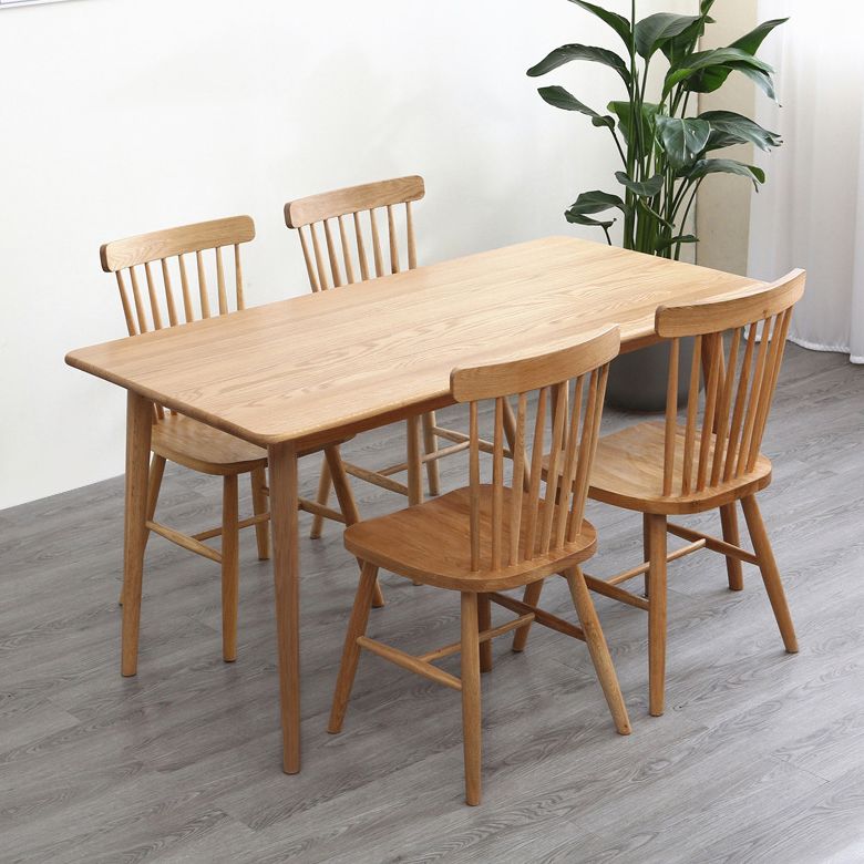 Cucina moderna tavolo da pranzo in legno massiccio di altezza standard con set di sala da pranzo formale