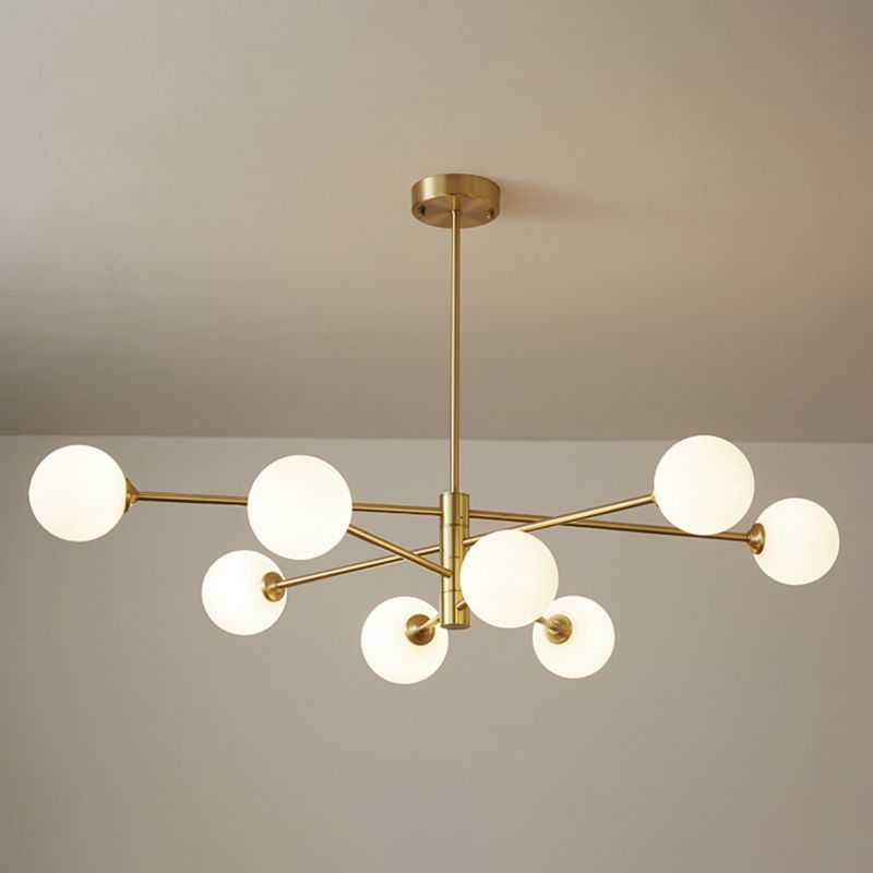 Stile moderno a forma sferica Luci di lampadina a ciondolo in vetro
