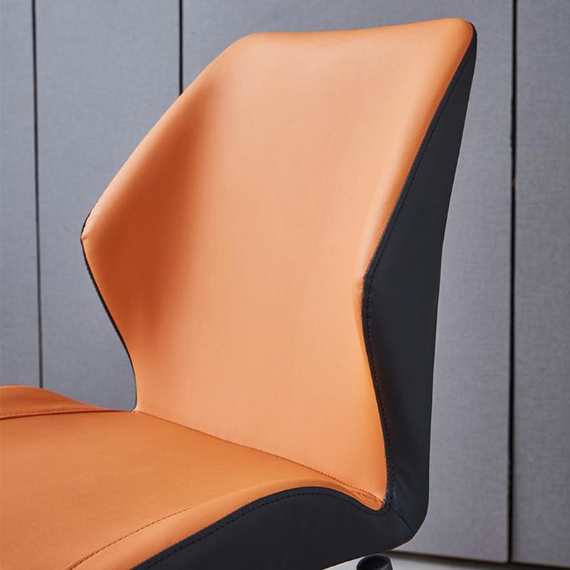 Contemporary Style Metal Dining Chairs Kitchen Dining Armless Side Chairs