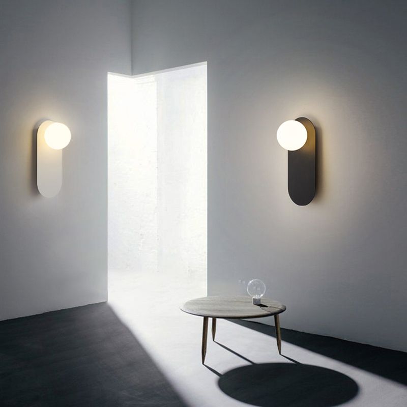 1-Light Modernism Wall Mounted Sconce Glass Wall Light for Foyer