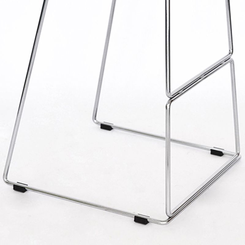 Taburete de barra de metal contemporáneo taburete de barra con patas de metal y espalda baja