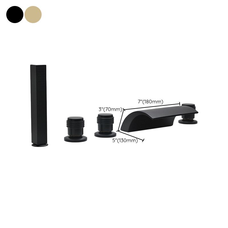 Contemporary Bath Faucet Trim Metal Deck Mounted Bath Faucet Trim