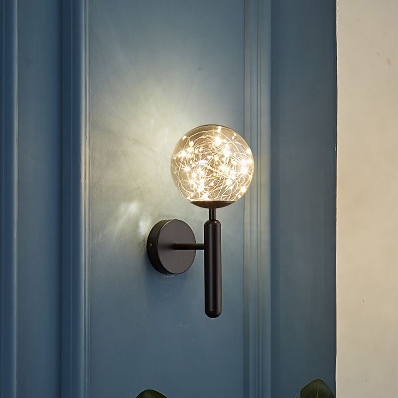 Glaskugelform Wand Licht moderner Stil 1-Licht-Wandmontageleuchte