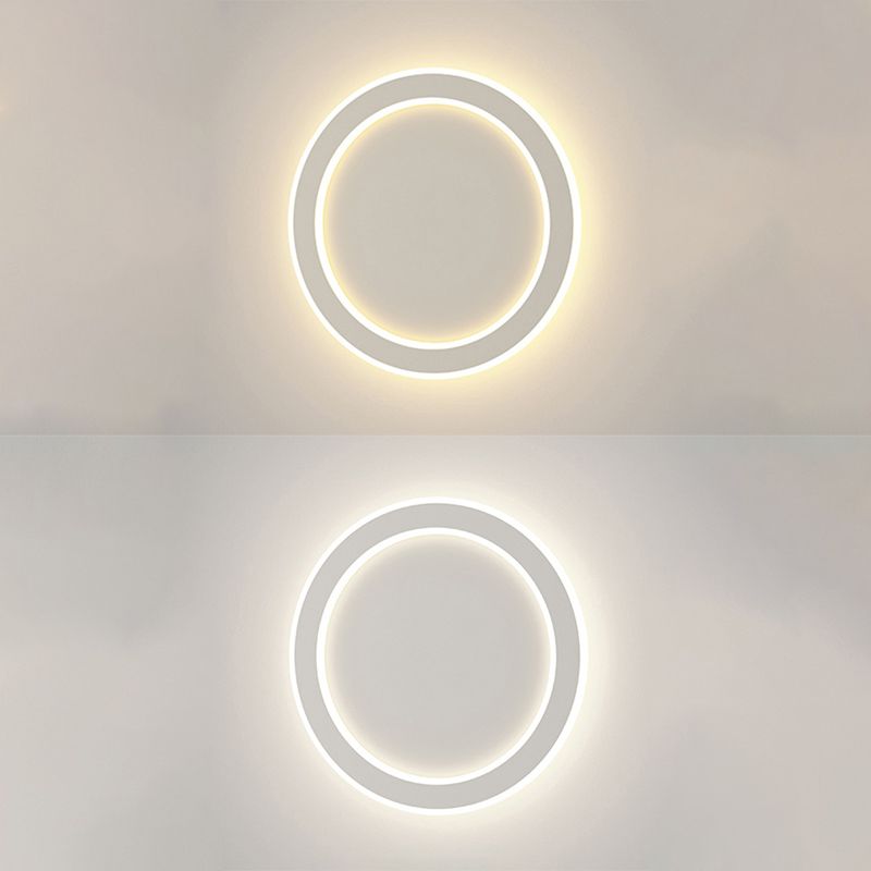 Round LED Wall Lamp Modern Wall Mount Lamp with Acrylic Shade for Bedroom