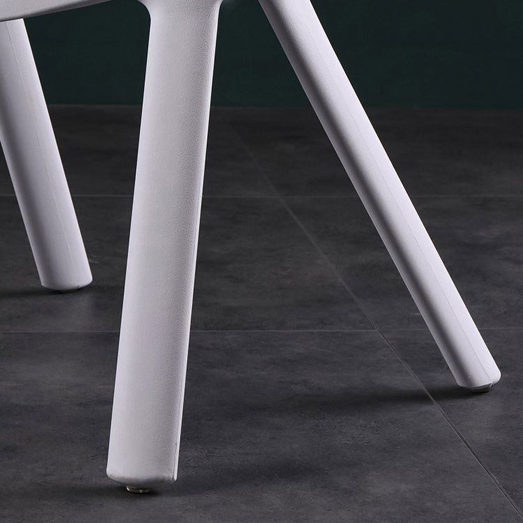 Industrial Armless Counter Stool Plastic Cafe Bar Stool with 4 Legs