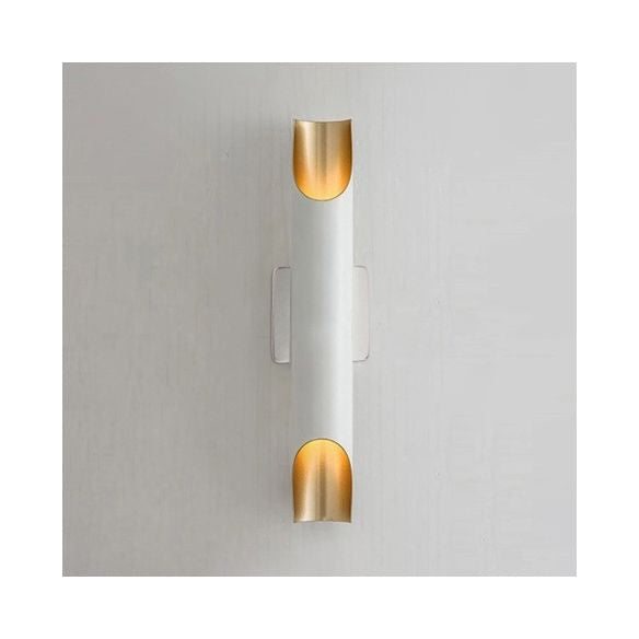 Pipe d'or / noir / blanc Lumière murale applique moderne 2/4 lumières Lumière murale en métal pour le salon