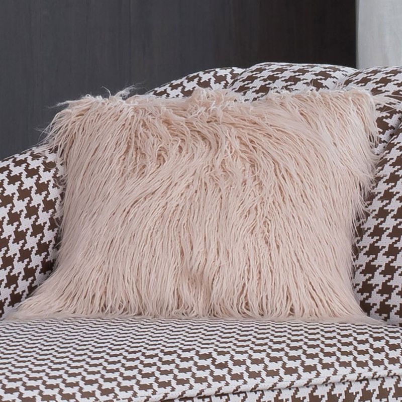Contemporary One Armed Chaise Round Arms Houndstooth for Living Room