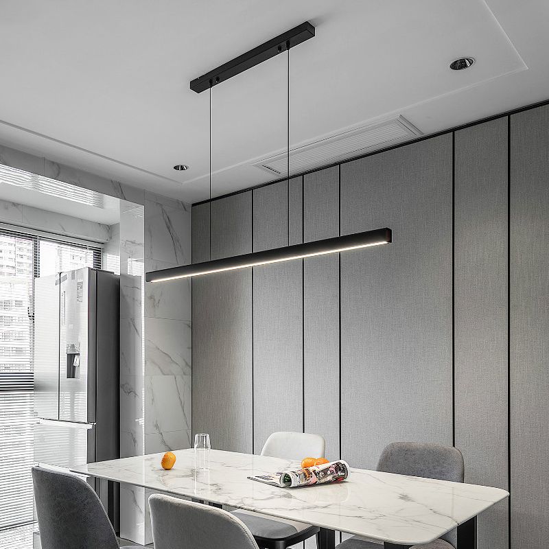 Modern LED Ceiling Chandelier Nordic Dining Room Long Linear Pendant Light