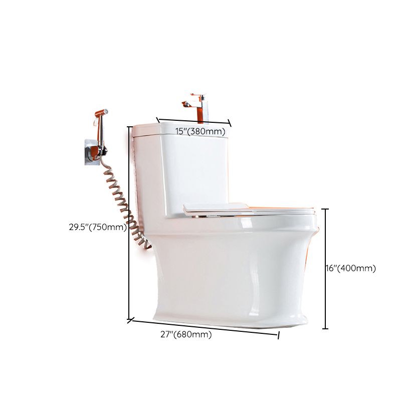 Modern Ceramic Toilet Bowl Floor Mounted Urine Toilet with Seat for Washroom