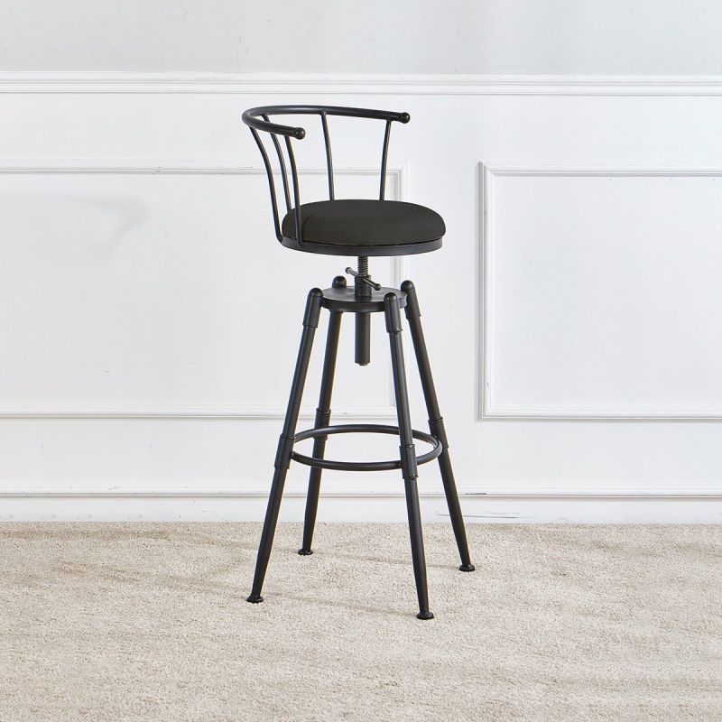 Taburete de altura ajustable giratoria de tapiz de tapiz industrial 35.43 '' Paburas de bar de casa