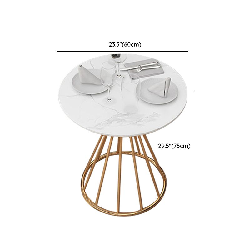 Glam Dinette Set for Home 1/2/3/5 Pieces White Dining Table Set with Metal Chairs