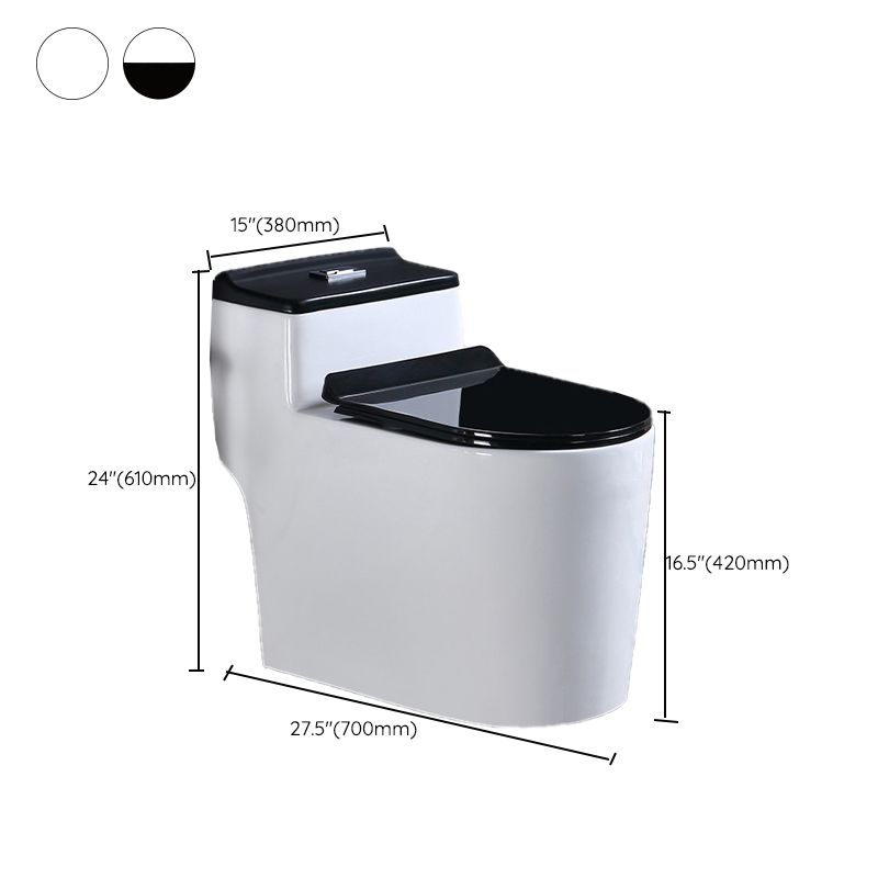 Traditional Floor Mounted Flush Toilet All In One Siphon Jet Toilet