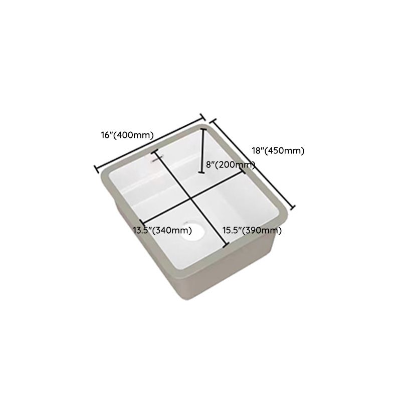Traditional Undermount Bathroom Sink Rectangular with Faucet Basin Sink