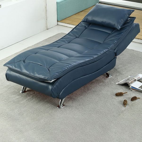 Modern Chaise Lounge Solid Color Armless Chaise Lounge Sofa for Bedroom