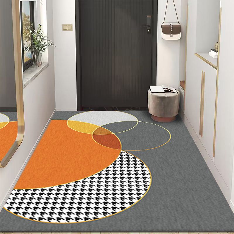 Geometric Printed Indoor Rug Contemporary Rectangle Rug Stain Resistant Adult Carpet