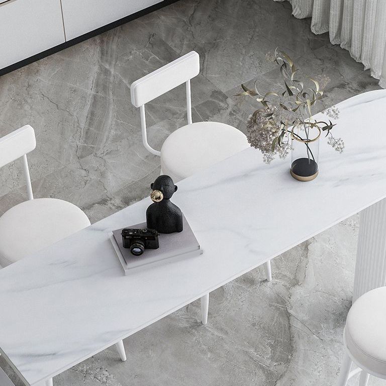 1/5 Pieces Bar Stool and Table Set Industrial Oval Bar Table Set